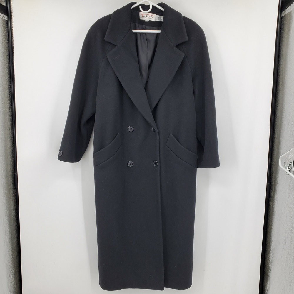 Talbots Vintage Wool Double Breasted Long Coat Made in USA‎ 12 ILGWU Union Made
